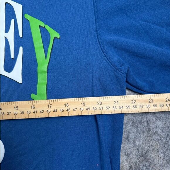 Disney Mickey Mouse Hoodie Men's Medium Blue Cotton Casual Drawstring Pullover - Picture 4 of 7